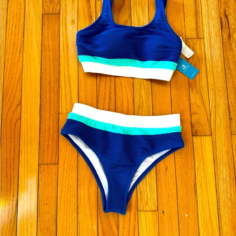 Blue and Green Bikini Set Size Small NWT